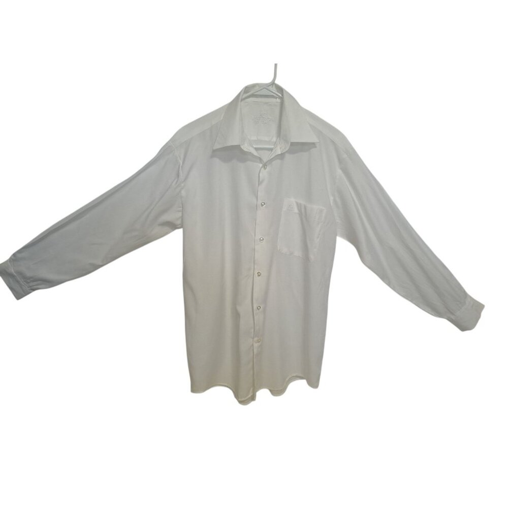 Character Classic Womens 3X White Button Down Shirt Medium Stretch (Flaw)